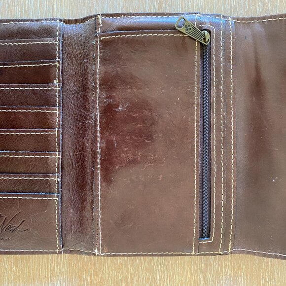 Patricia Nash Vintage Embossed Leather Wallet - REPAIRED - Picture 3 of 10